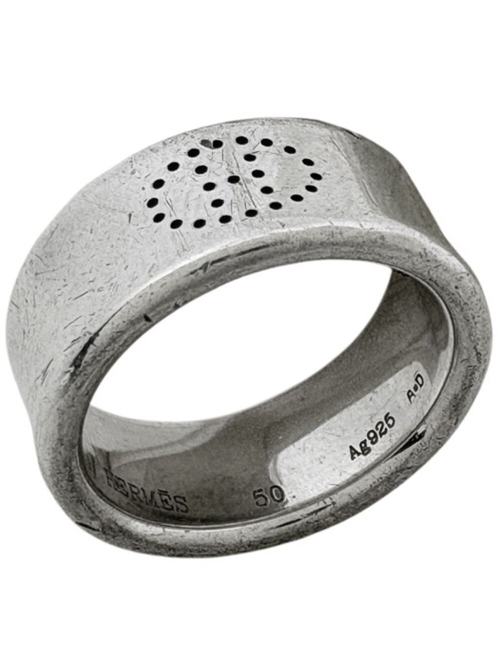 Hermes Eclipse Ribbon Ring 925 Sterling Silver